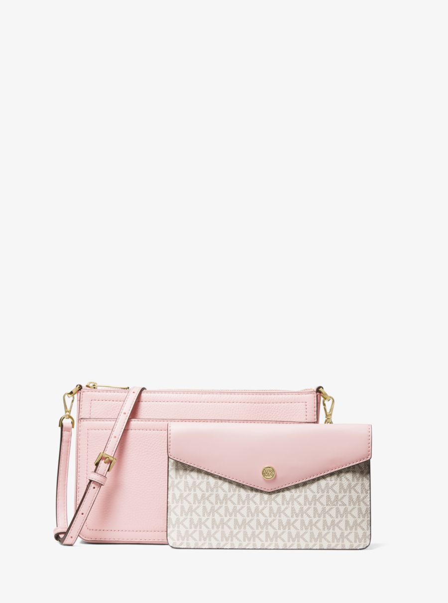 Damske Spojková Taška Michael Kors Maisie Medium Pebbled Leather 3-in-1 Ruzove Biele - Kabelky Michael Kors Nejlevnejsi | PFQEI-7046